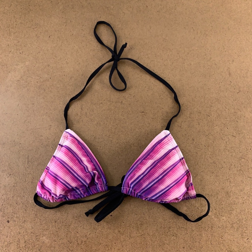 FinFun Mermaidens Women's Size Small Asian Magenta Fluke Triangle Bikini Top New